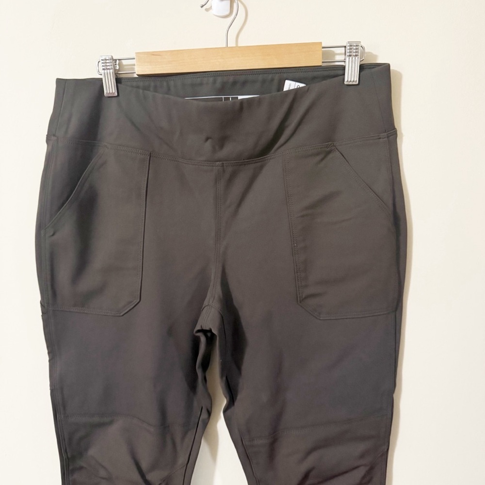 Carhartt Womens Brown / Gray Fitted Pants Size Large Work Wear - Picture 9 of 10
